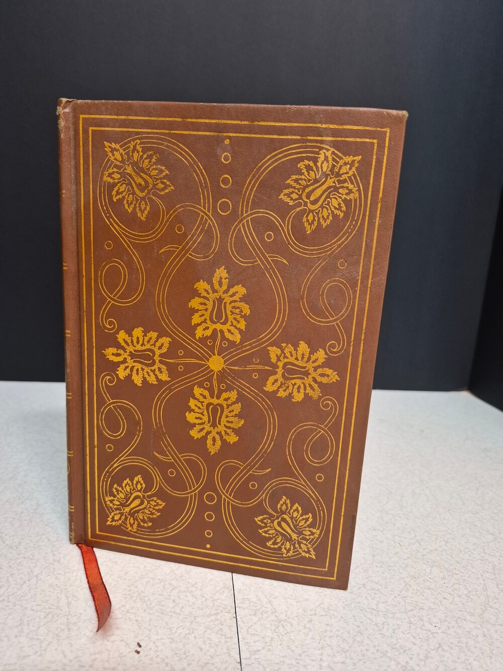 The Satyricon Petronius Leather-Bound Brown Gold Embossed Book